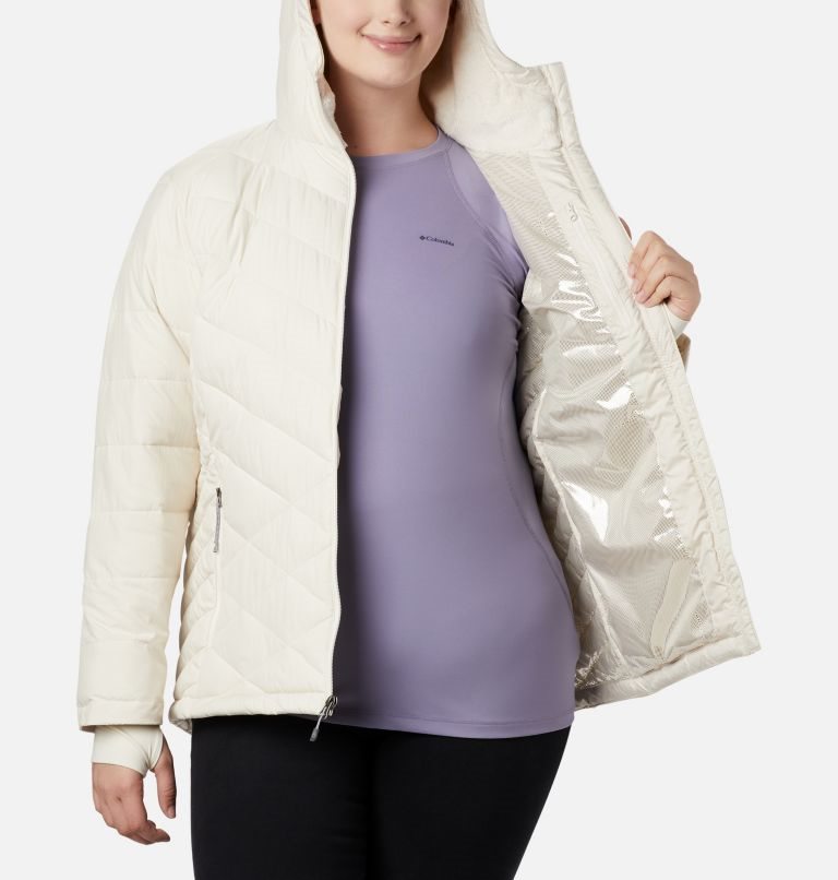 Women's Columbia Heavenly Hooded Jackets Cream | Plus Size CA-C8045